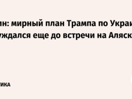 Путин: мирный план Трампа по Украине обсуждался еще до встречи на Аляске