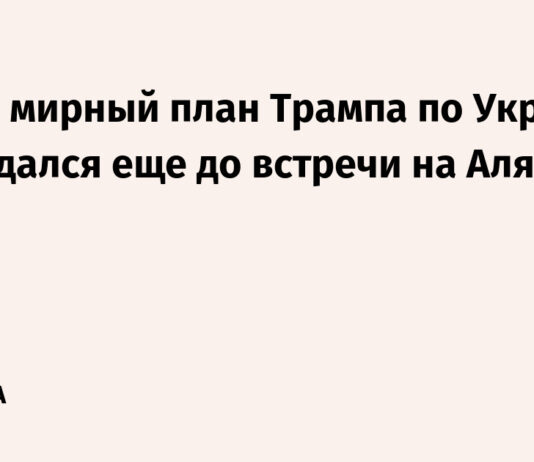 Путин: мирный план Трампа по Украине обсуждался еще до встречи на Аляске