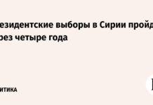 Президентские выборы в Сирии пройдут через четыре года