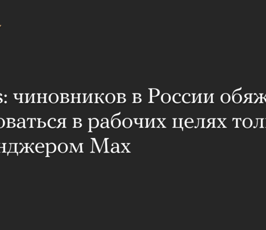 чиновников в России обяжут пользоваться в рабочих целях только мессенджером Mах — Meduza
