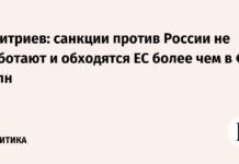 Дмитриев: санкции против России не работают и обходятся ЕС более чем в €3 трлн